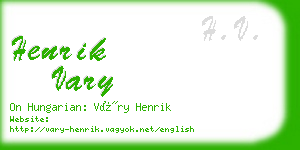 henrik vary business card